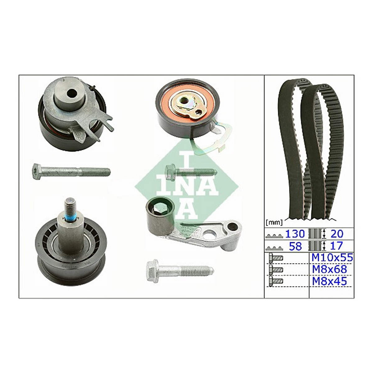 Комплект ГРМ Skoda Octavia/VW Bora/Golf/Caddy 1.4/1.6 16V 97- Schaeffler INA фото 11