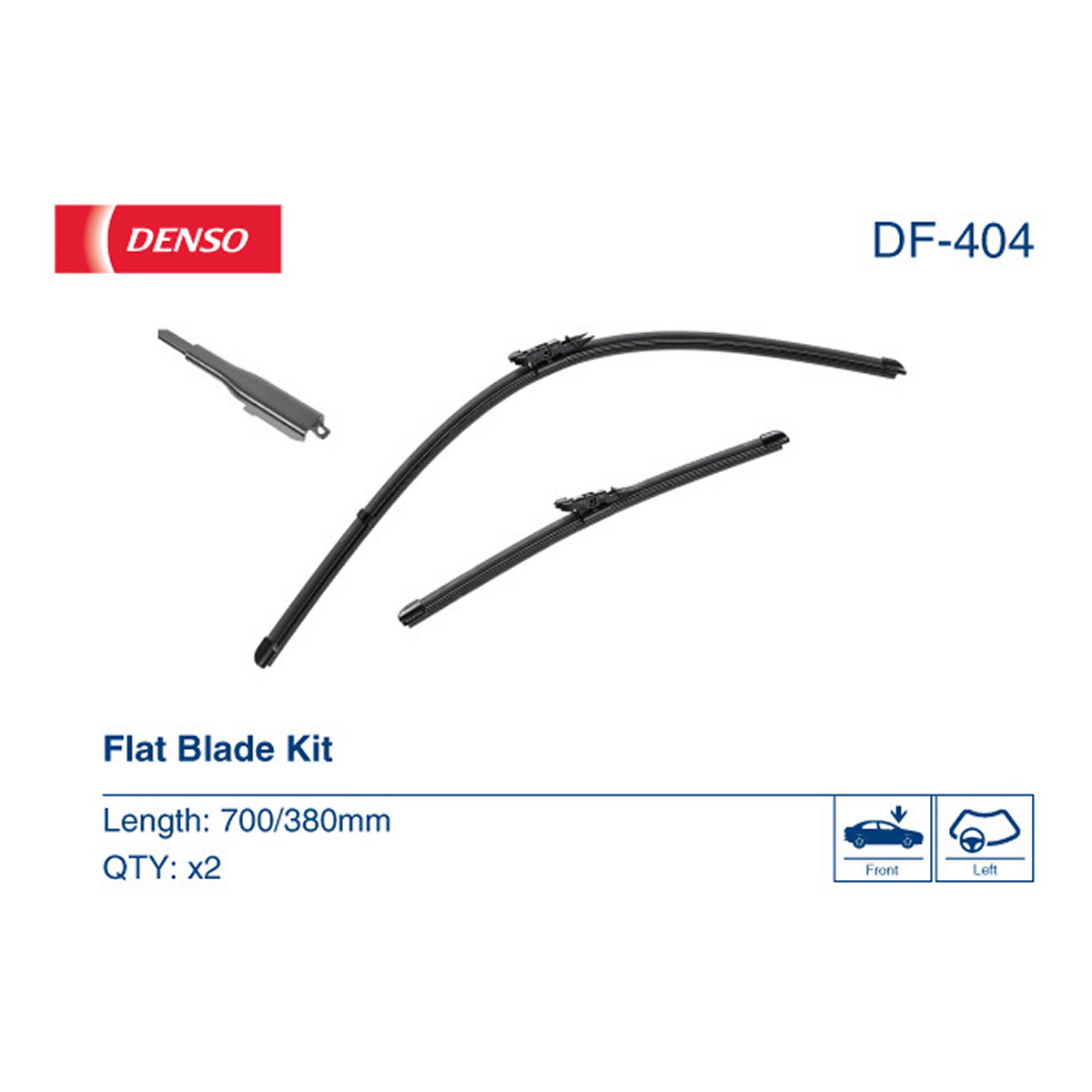 Щітка склоочисника К-Т БЕЗКАРКАСНИЙ / 700/380 MM / LHD / FORD TOURNEO COURIER (14-) DENSO (DF-404) Denso фото 8