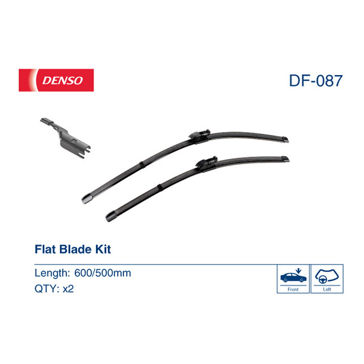 Щітка склоочисника К-Т БЕЗКАРКАСНИЙ / 600/500 MM / LHD / LAND ROVER DISCOVERY V RANG DENSO (DF-087) Denso фото 7