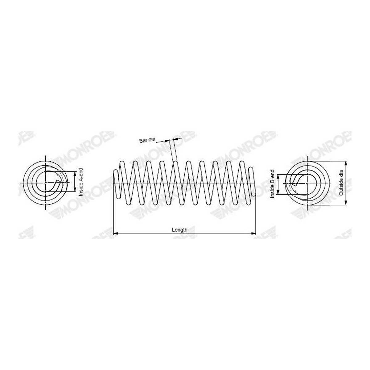 Пружини підвіски RENAULT:CLIO IV ESTATE VAN (KH_) 13>;CLIO IV GRANDTOUR (KH_) 12> MONROE (SP4373) Monroe фото 3