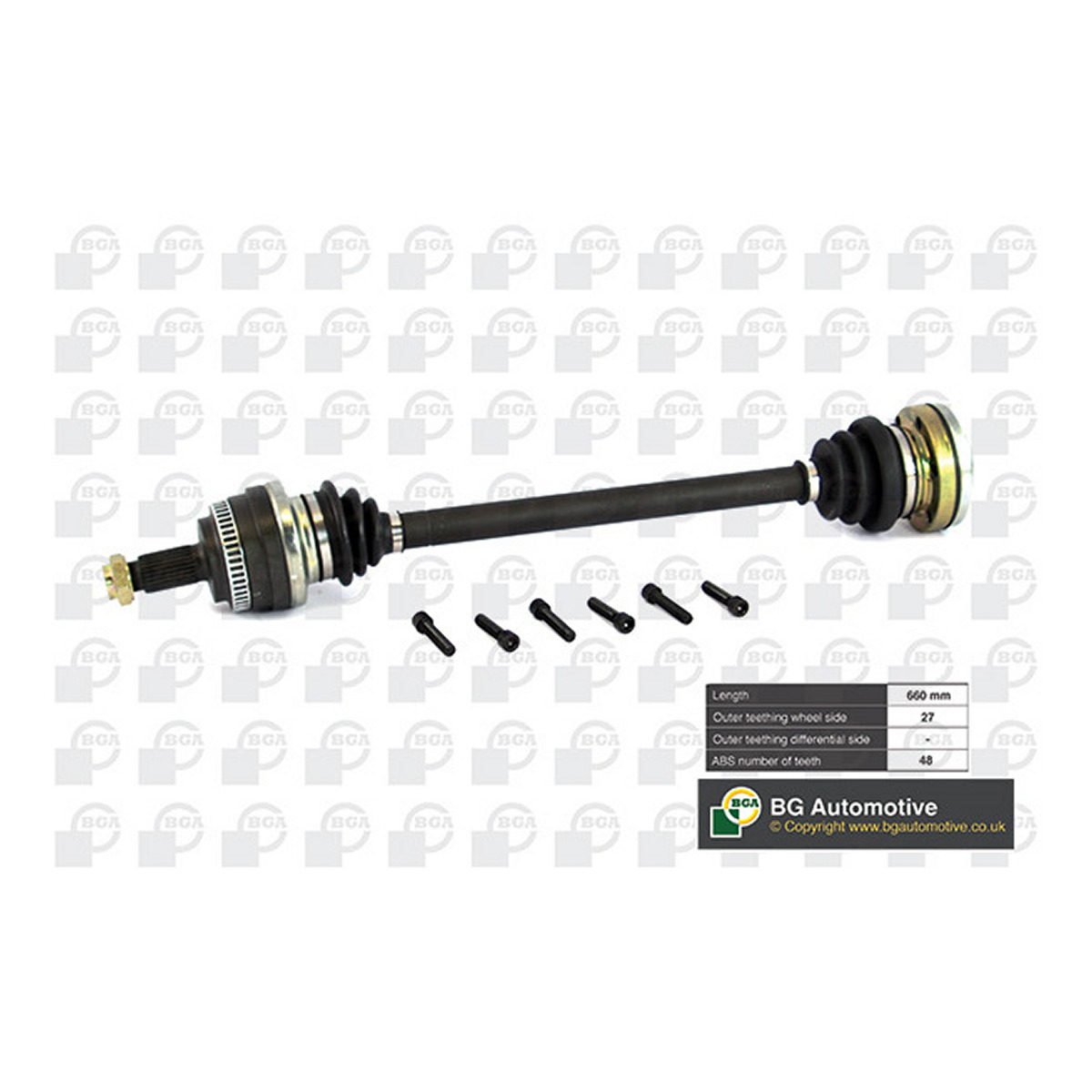 Піввісь BMW 1 SERIES 2013-, 3 SERIES 2013- BGA (DS0900R) BGA фото 3