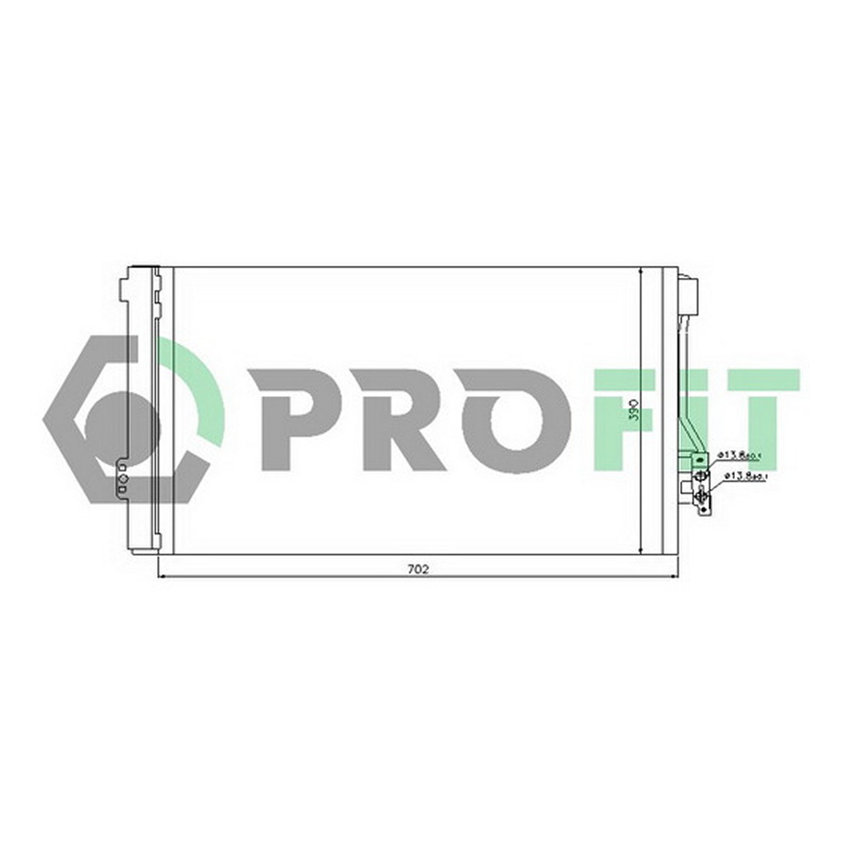 Конденсер кондиціонера MERCEDES BENZ VITO 03- PROFIT (3550C1) Profit фото 3