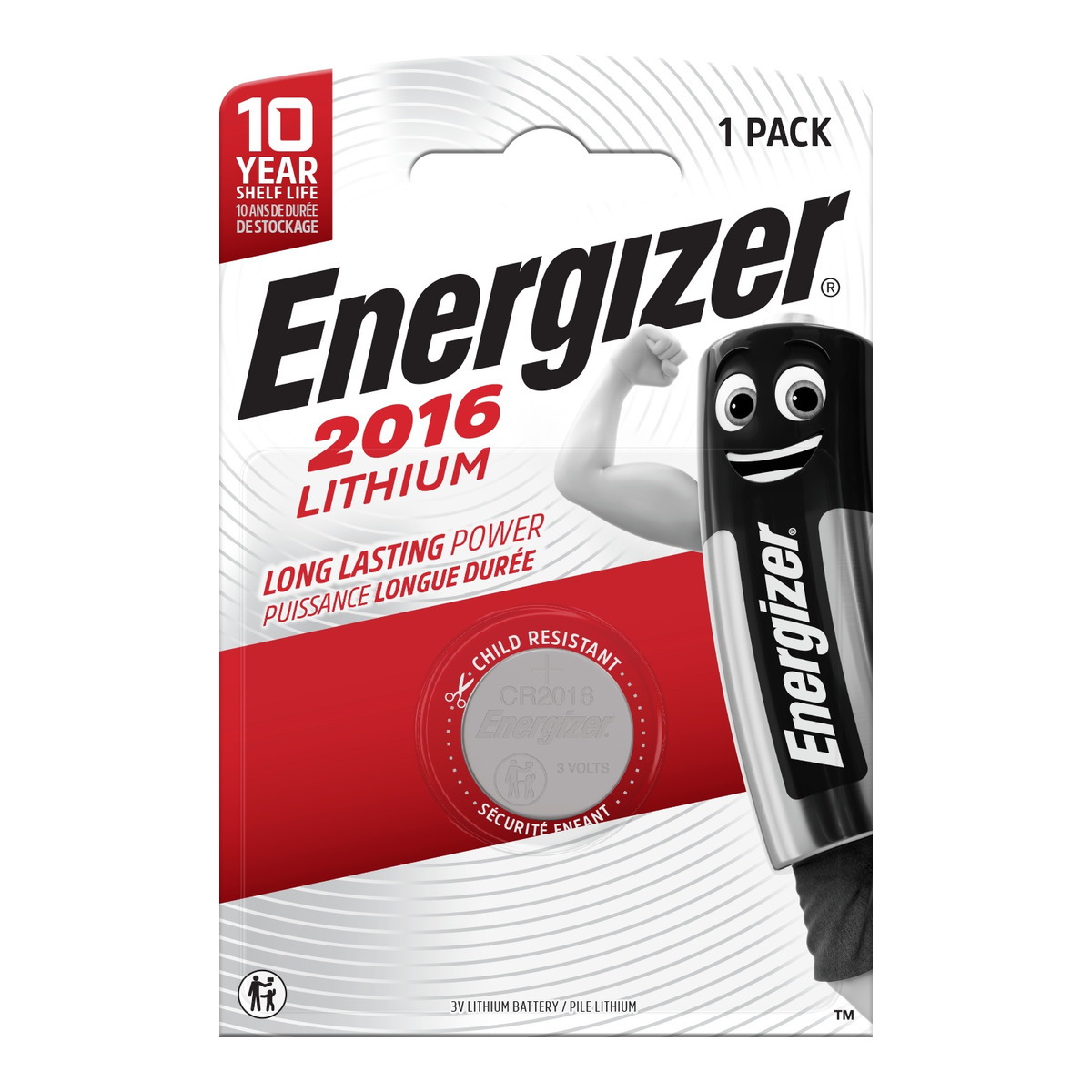 Батарейка CR2016 - 3.0V LITHIUM (20.0 X 1.6)/1 шт. блістер ENERGIZER Energizer фото 3