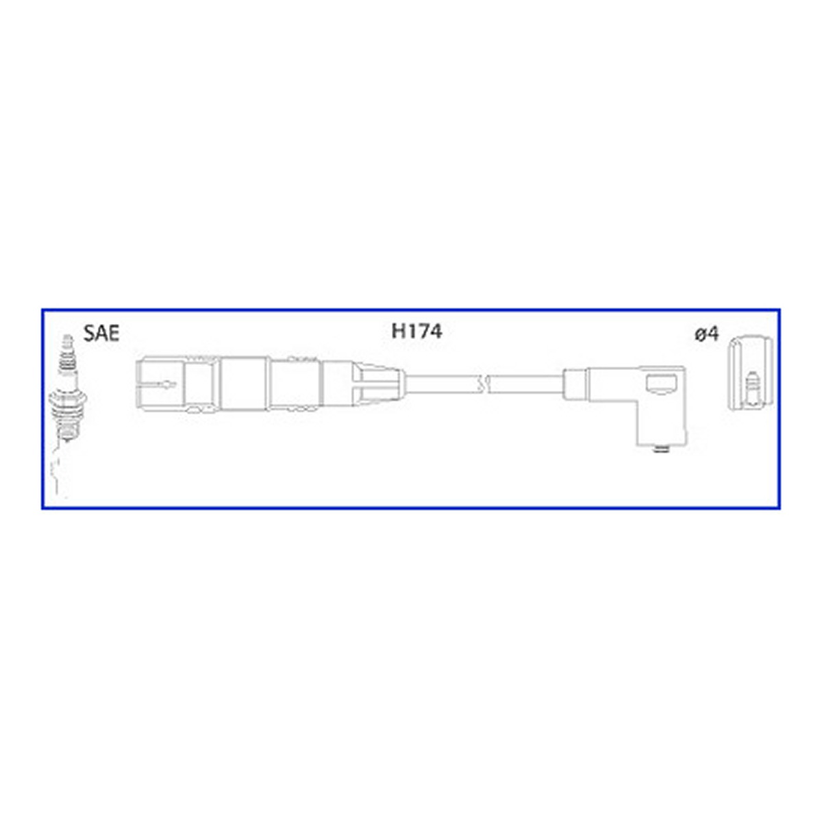 Комплект кабелів високовольтних VW PASSAT B3/B4 VARIANT (3A5, 35I) 2.8 1988.02-1997.06 HUCO (134787) HUCO фото 3
