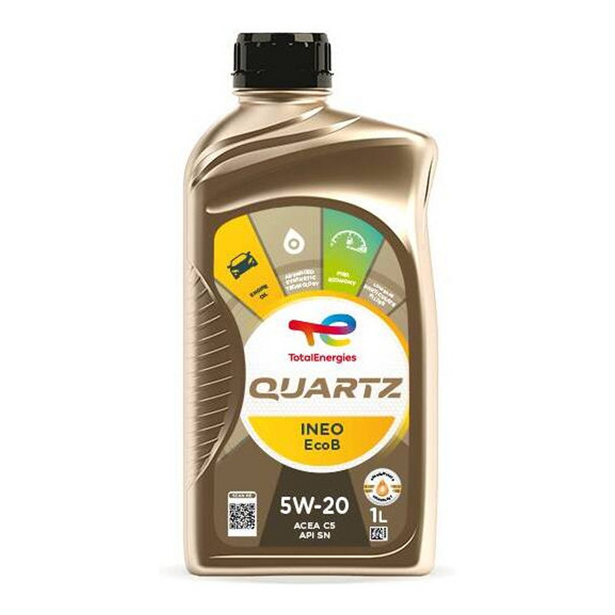 Олива моторна QUARTZ INEO ECOB 5W-20 1 л QUARTZ INEO ECOB 5W20 12X1L TOTAL (5W20 QI ECOB 1L) Total фото 3