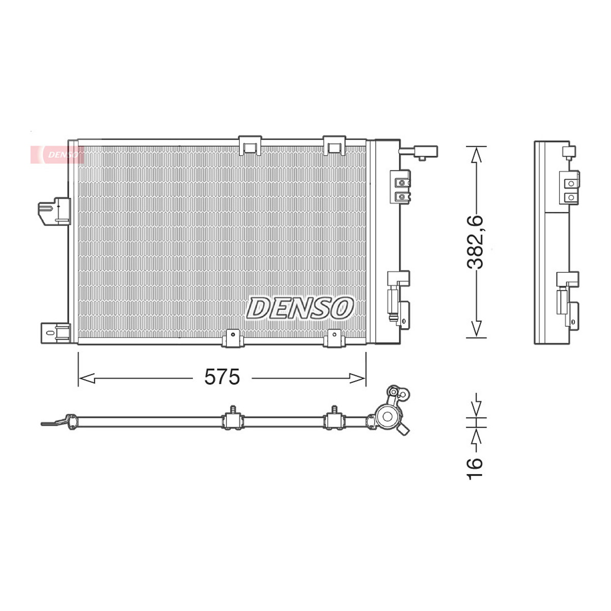 Конденсер кондиціонера OPEL ZAFIRA A МІНІВЕН (T98) 1.8 2000.09 - 2005.06 1.8 16V (F75) Z DENSO (DCN20038) Denso фото 3