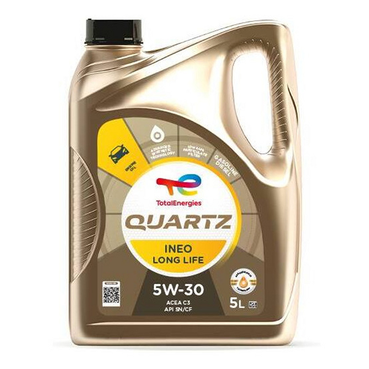 Олива моторна QUARTZ INEO LONGLIFE 5W-30 5 л QUARTZ INEO LONG LIFE 5W30 3X5L TOTAL (5W30 QI LL 5L) Total фото 3