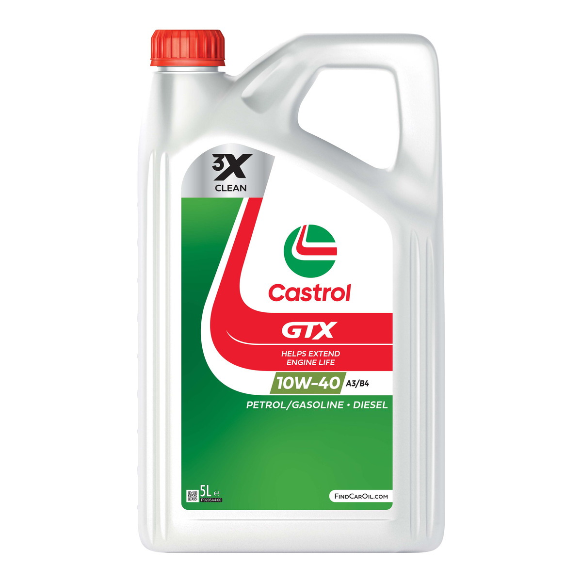 Олива моторна GTX 10W-40 5л GTX 10W40 A3/B4 4Х5L CASTROL (10W40 GTX A3B4 5L) Castrol фото 3