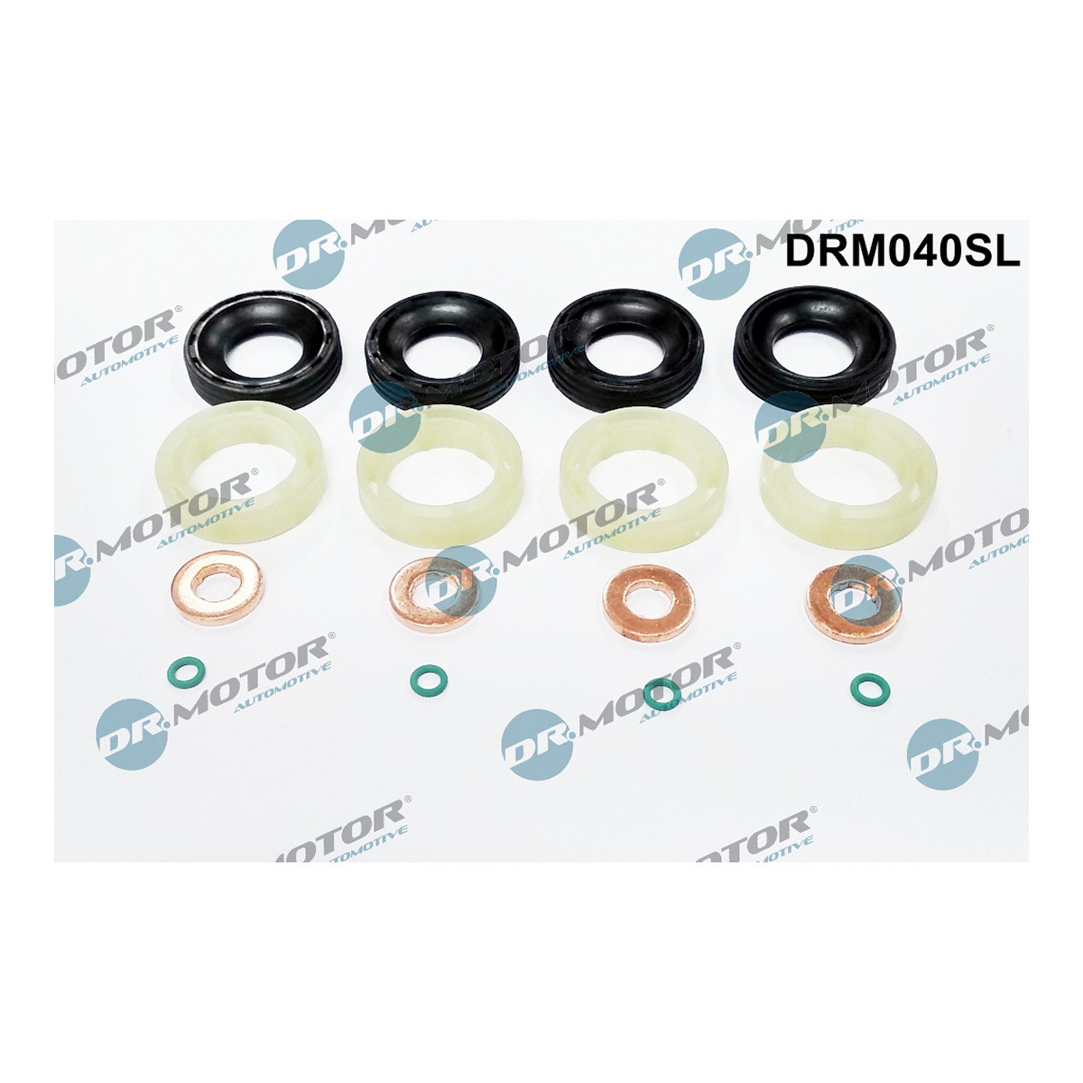 Комплект ущільнювачів з різних матеріалів FORD / PSA / FIAT / MAZDA FORD FIESTA 1,6 TDCI 2001-->; FUSION 1, DR MOTOR (DRM040SL) DR.motor фото 3