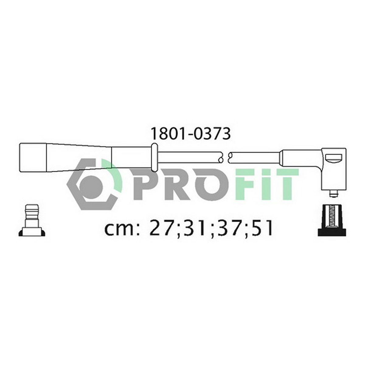Комплект кабелів високовольтних DACIA LOGAN (LS_) 1.4 2004.08- PROFIT (1801-0373) Profit фото 3