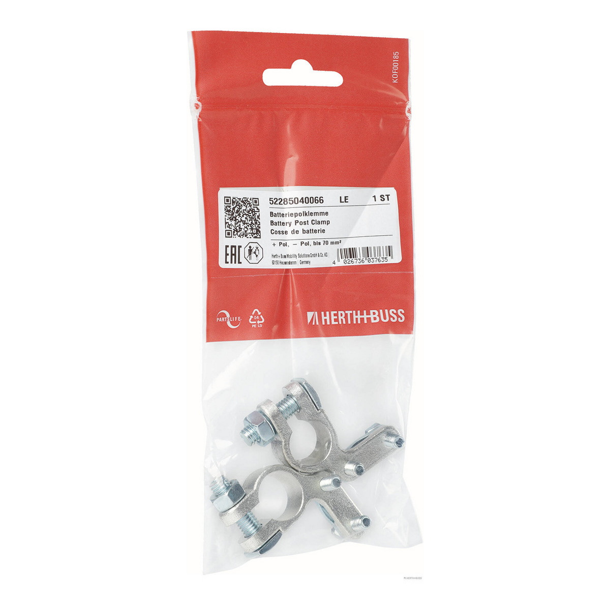 Клем/[+] - D18/[-] - D15.9 HERTH+BUSS ELPARTS (52285040066) HERTH+BUSS ELPARTS фото 3