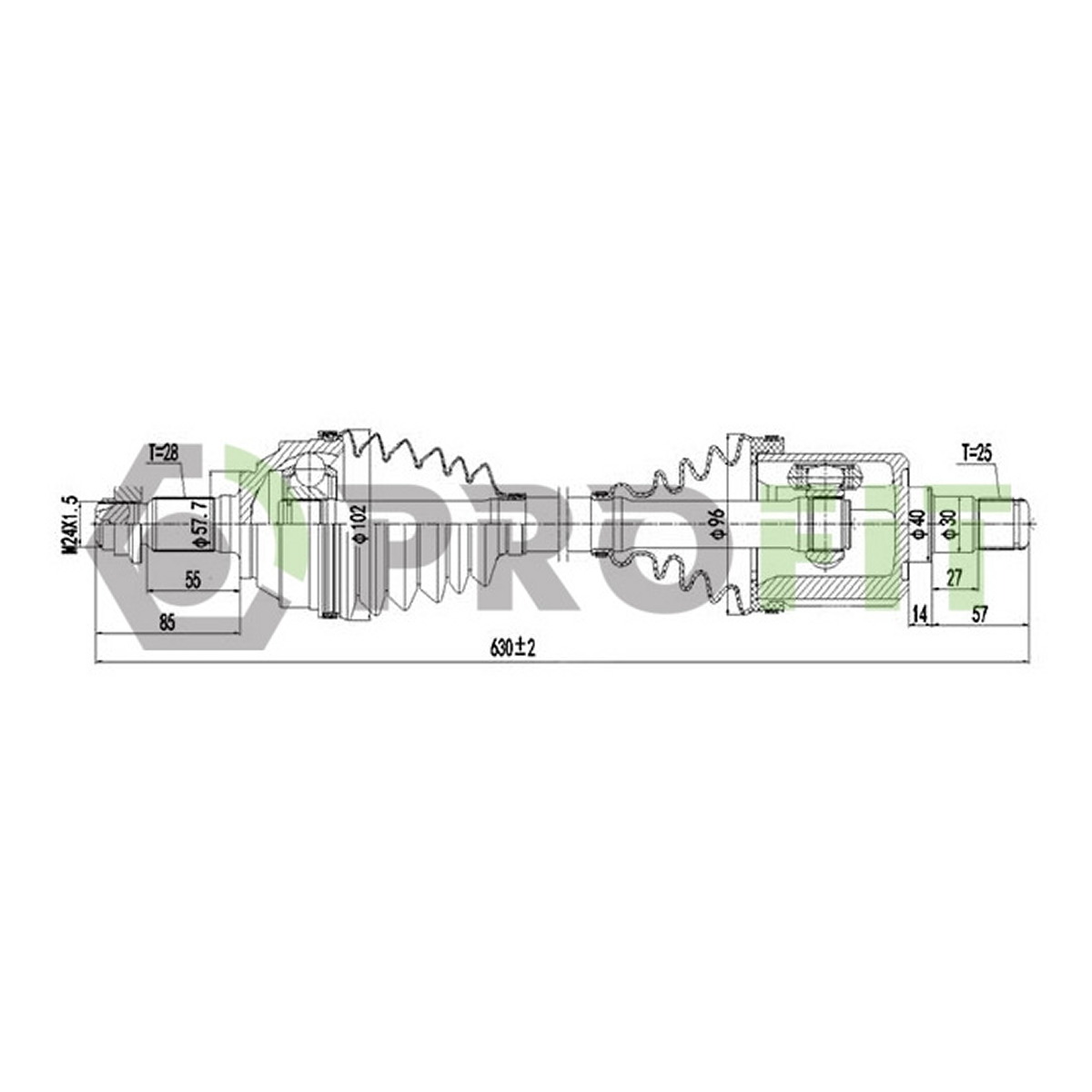 Піввісь LAND ROVER FREELANDER 03- PROFIT (2730-3117) Profit фото 3