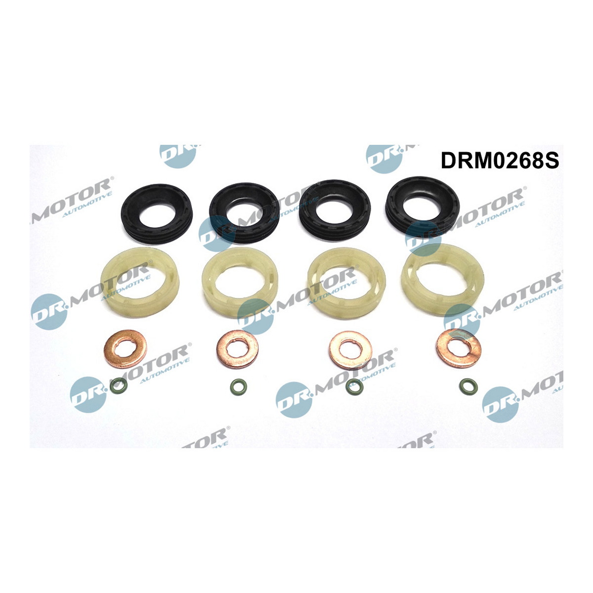 Комплект ущільнювачів з різних матеріалів FIAT INJECTOR MOUNTING SET WITH O-RINGS FOR RETURN PIPE SCUDO 200 DR MOTOR (DRM0268S) DR.motor фото 3