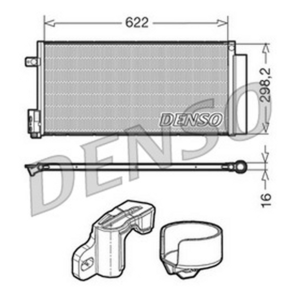 Конденсер кондиціонера OPEL CORSA D (S07) 1.2 (L08, L68) 2006.07 - 2015.04 DENSO (DCN13110) Denso фото 6