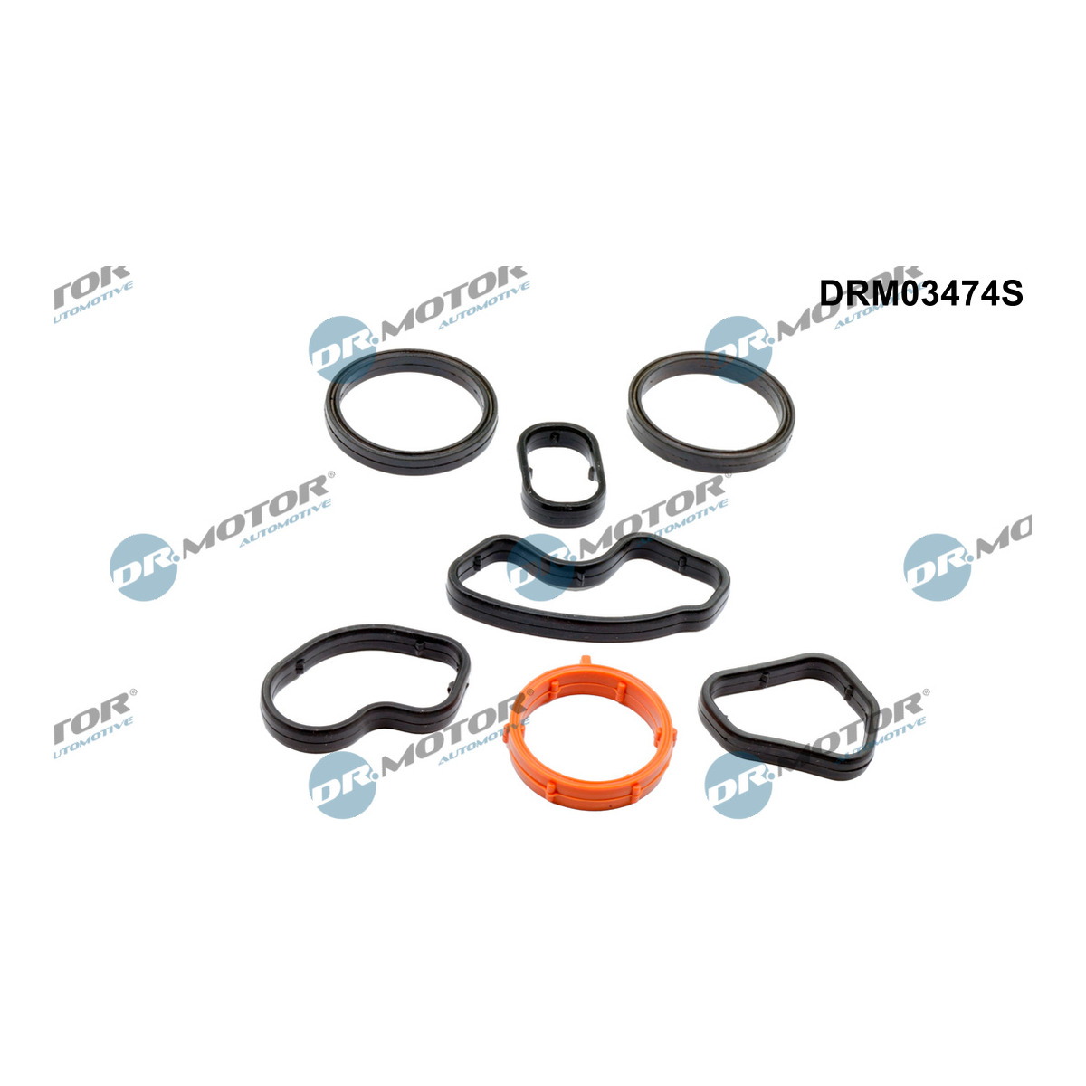 Комплект прокладок гумових OIL COOLER (SET) PSA/FIAT/OPEL/FORD/TOYOTA DR MOTOR (DRM03474S) DR.motor фото 3