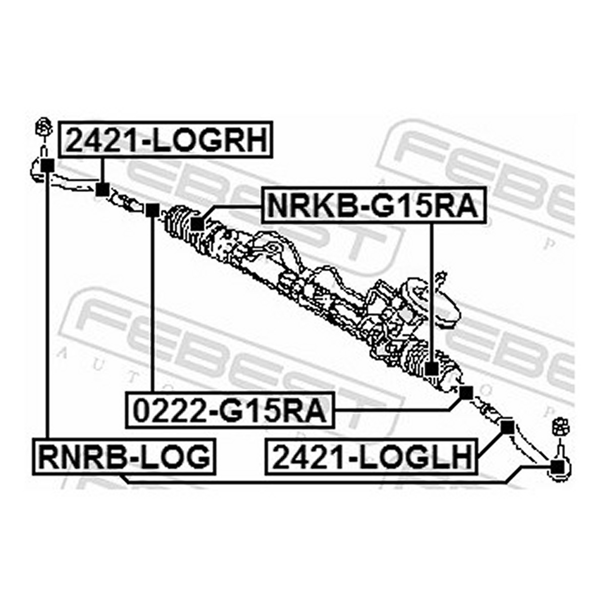 Тяга рульова NISSAN ALMERA G15RA 2012- FEBEST (0222-G15RA) Febest фото 3