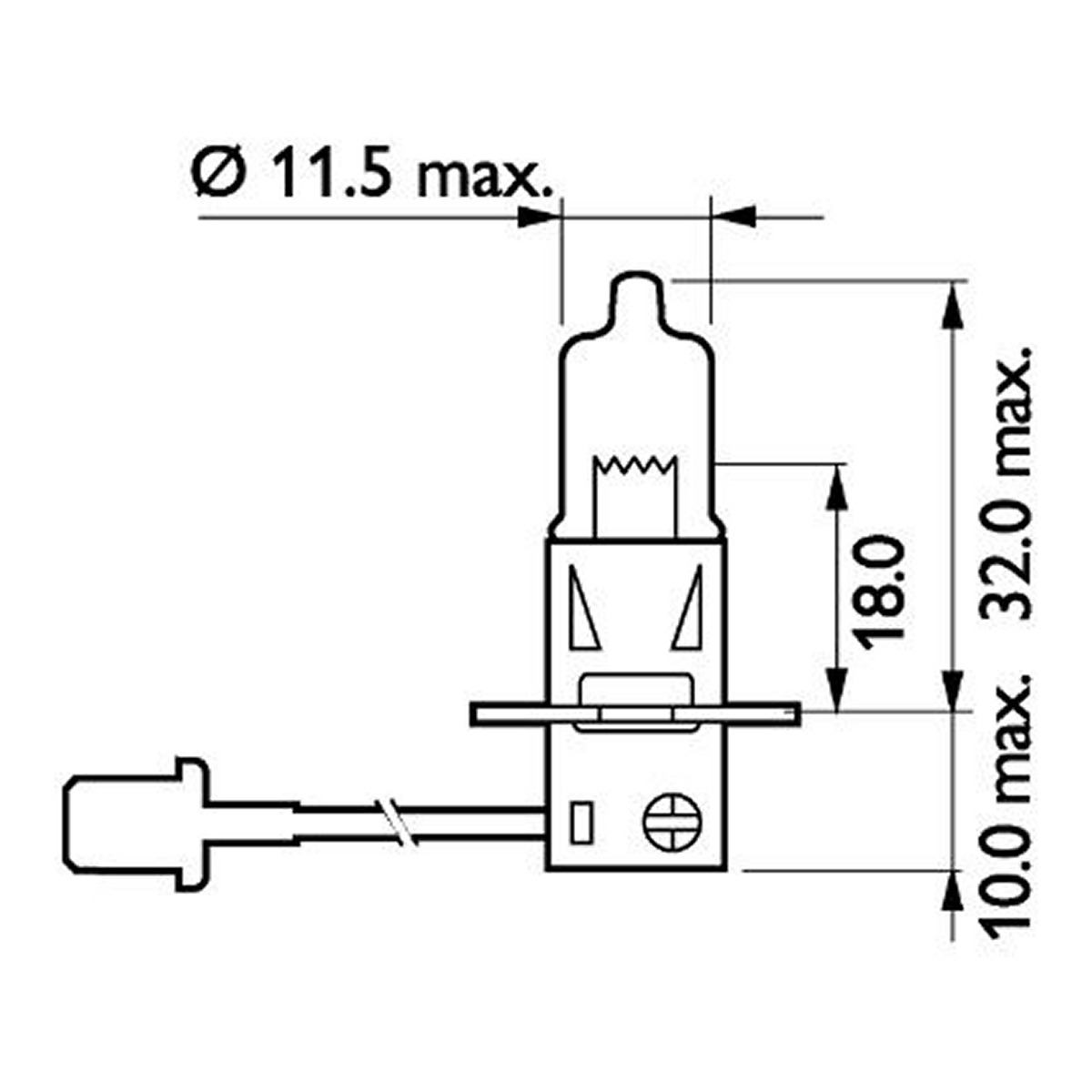 Автолампа галогенова 70W H3 24V 70W PK22S/MASTERLIFE PHILIPS (13336MLC1) Philips фото 3
