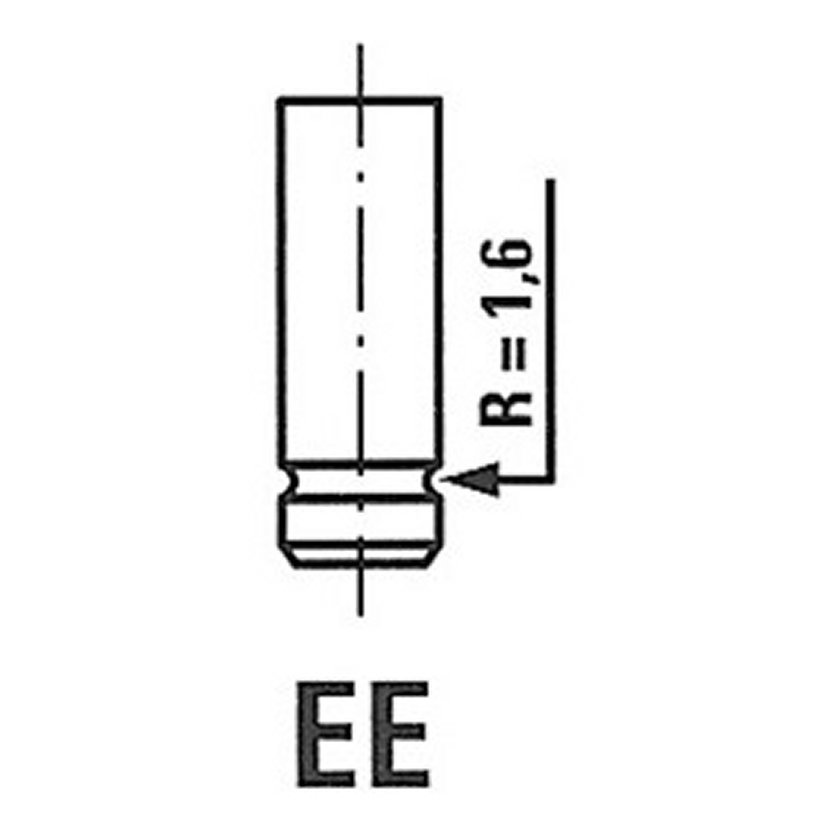 Клапан двигуна EX ALFA 40X9X105 AR00512 КРАТНІСТЬ Х4 FRECCIA (R3326/R) Freccia фото 3