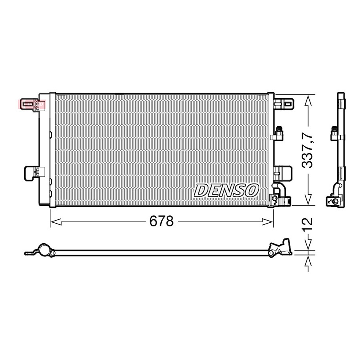Конденсер кондиціонера AUDI RS 4 (B9) (17-) 2.9 TFSI|AUDI RS 5 (F5) (17-) 2.9 TFSI|AUDI DENSO (DCN02001) Denso фото 6