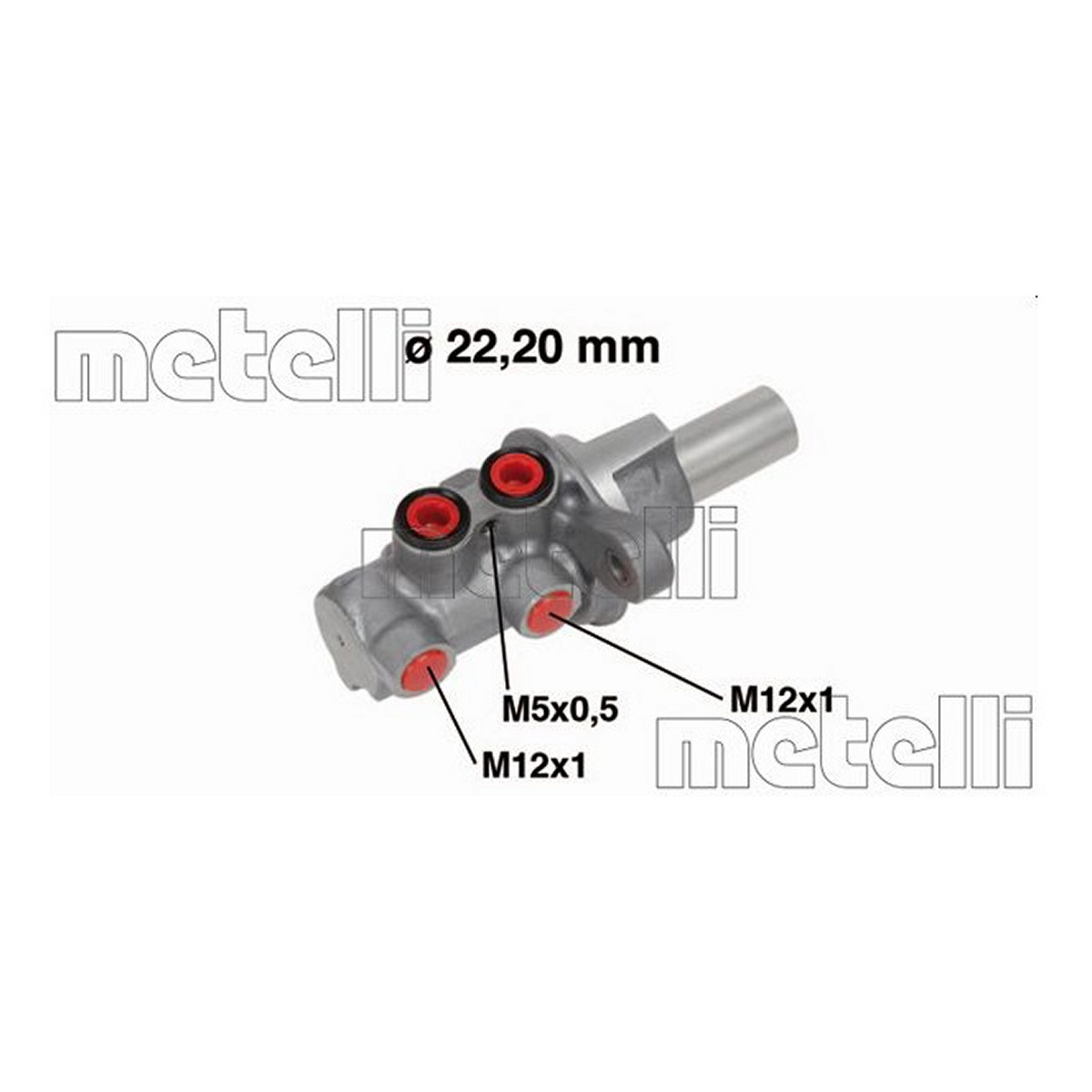 Циліндр гальмівний головний SUZUKI SX4 (EY, GY) 1.6 2006.06 - 1.6 VVT 4X4 (RW416) M16A METELLI (05-0686) Metelli фото 3