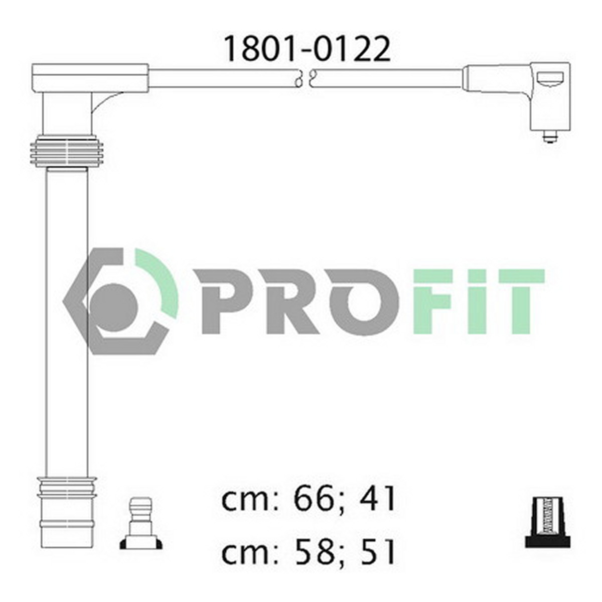 Комплект кабелів високовольтних FIAT BRAVA (182_) 1.6 1995.10-2003.06 PROFIT (1801-0122) Profit фото 3