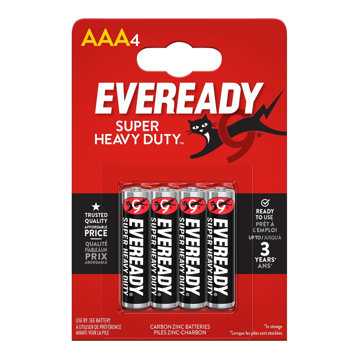 Батарейка LR03 AAA - EVEREADY SUPER HEAVY DUTY 1.5V / 4 шт. бліст ENERGIZER (LR03EVSHD) Energizer фото 3
