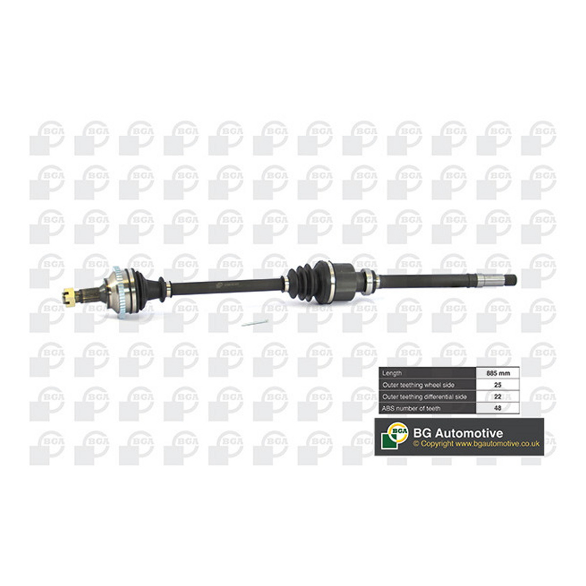 Піввісь PEUGEOT 206 2002-2006 BGA (DS6722RA) BGA фото 3