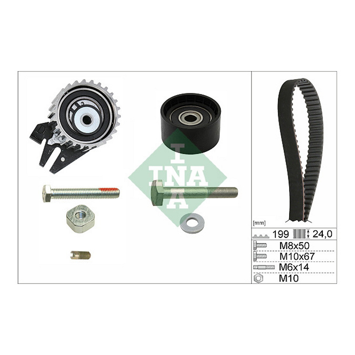 Комплект ГРМ Fiat Doblo/Ducato 2.0D/Multijet 10-/Opel Combo 2.0CDTI 12-, (199x24) Schaeffler INA фото 11