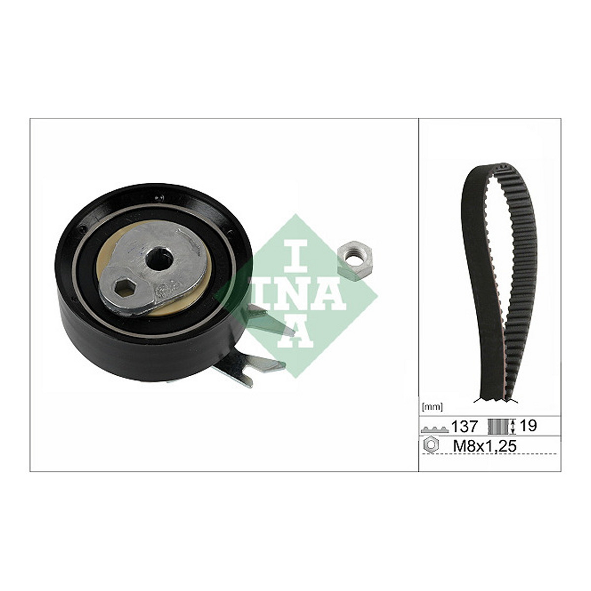 Комплект ГРМ VW Caddy II/Golf III/Polo III 1.6i 95-00 Schaeffler INA фото 7