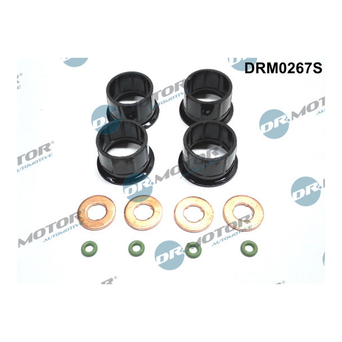 Комплект ущільнювачів з різних матеріалів FIAT INJECTOR MOUNTING SET WITH O-RINGS FOR RETURN PIPE SCUDO 200 DR MOTOR (DRM0267S) DR.motor фото 3