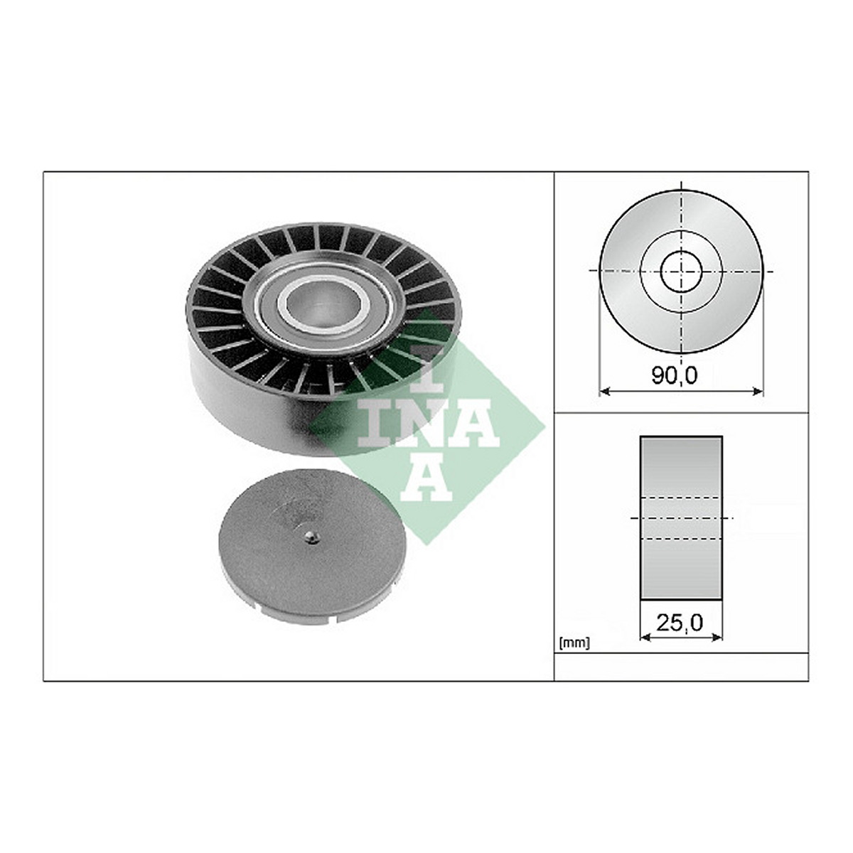 Ролик генератора VW LT/T4 2.5TDI (паразитний) (90х25) Schaeffler INA фото 7