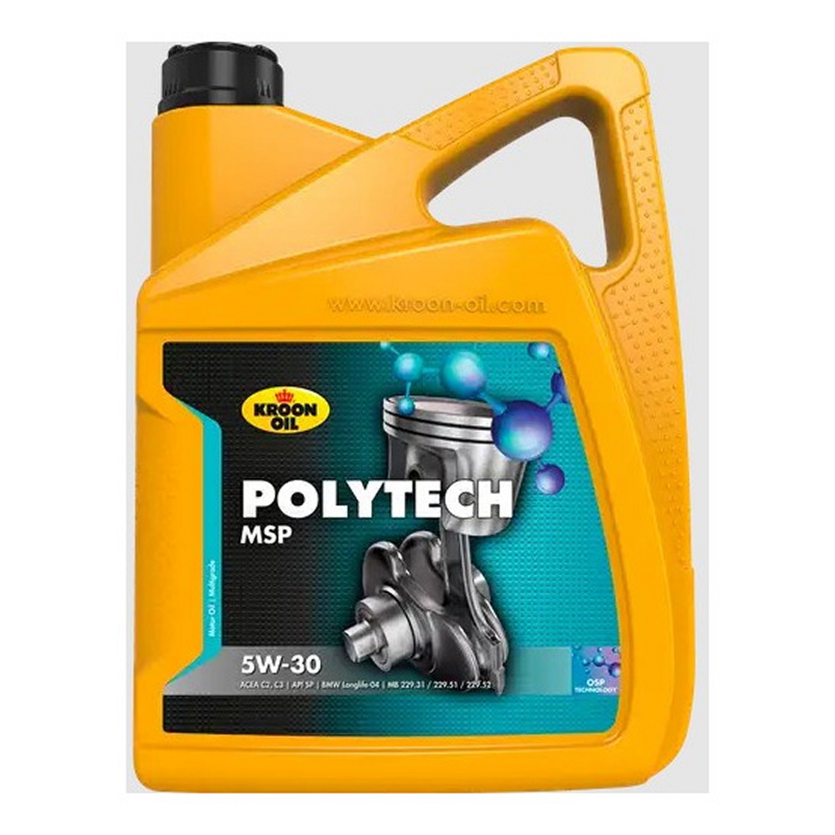 Олива моторна PolyTech MSP 5W-30 5л POLYTECH MSP 5W-30 4X5L KROON OIL (37400) Kroon Oil фото 3