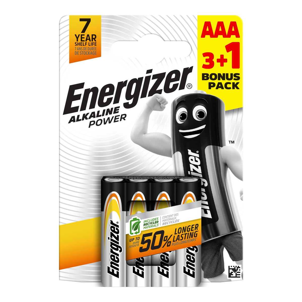 Батарейка LR03 AAA - ENERGIZER ALKALINE POWER 1.5V 3+1ШТ. / 4 шт. (LR03AP31) Energizer фото 3