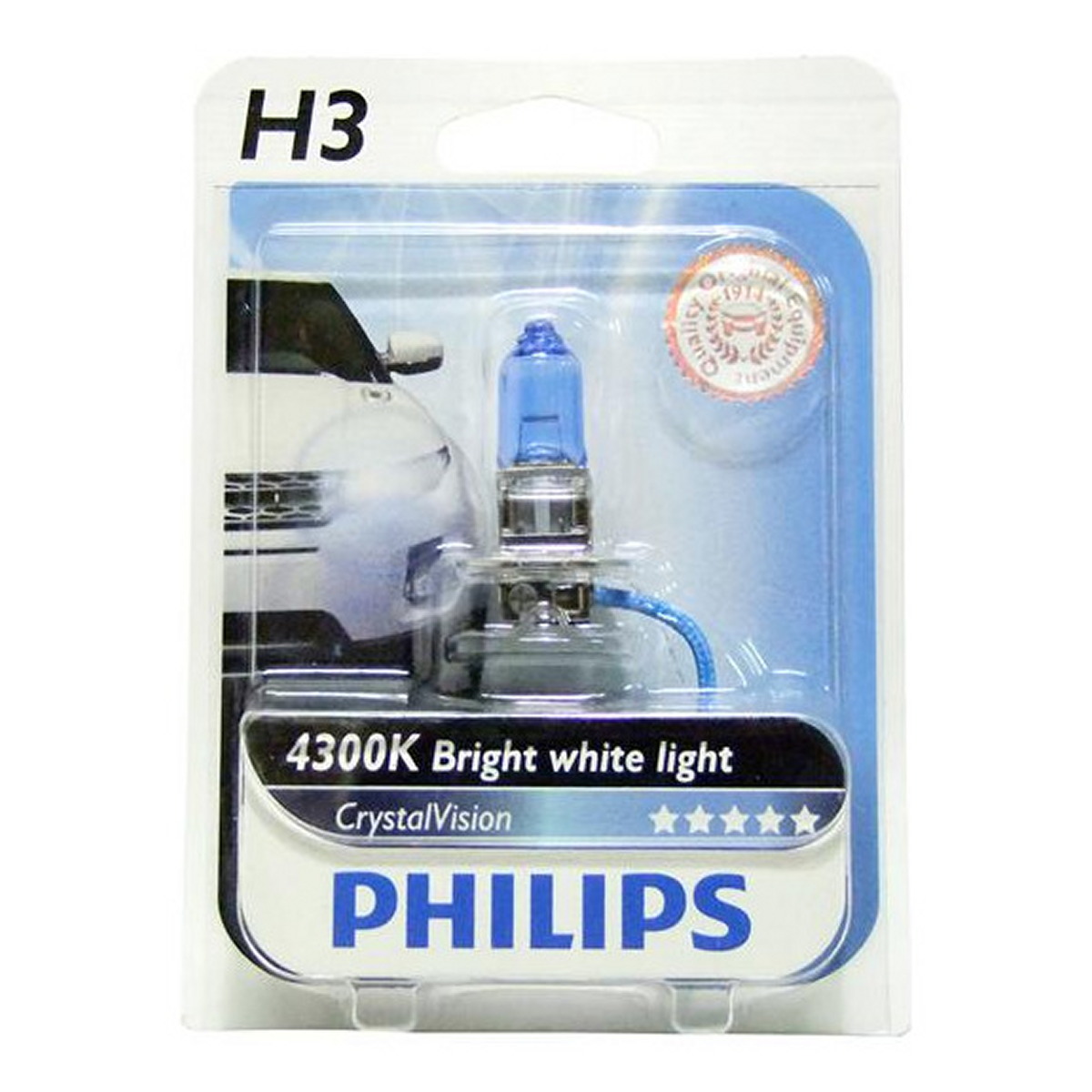 Автолампа галогенова 55W H3 12V 55W PK22S / CRISTALVISION - З КОЛБОЮ БЛАКИТНОГО КОЛЬОРУ / PHILIPS (12336CVB1) Philips фото 3
