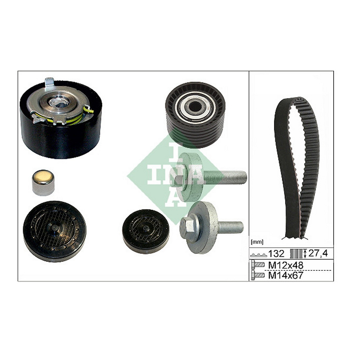 Комплект ГРМ Renault Megane/Scenic 1.6 16V 02-, (K4M) Schaeffler INA фото 7