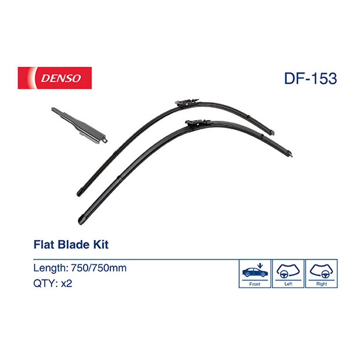 Щітка склоочисника К-Т БЕЗКАРКАСНИЙ / 750/750 MM / / FORD GALAXY S-MAX TOURNEO CONNE DENSO (DF-153) Denso фото 7