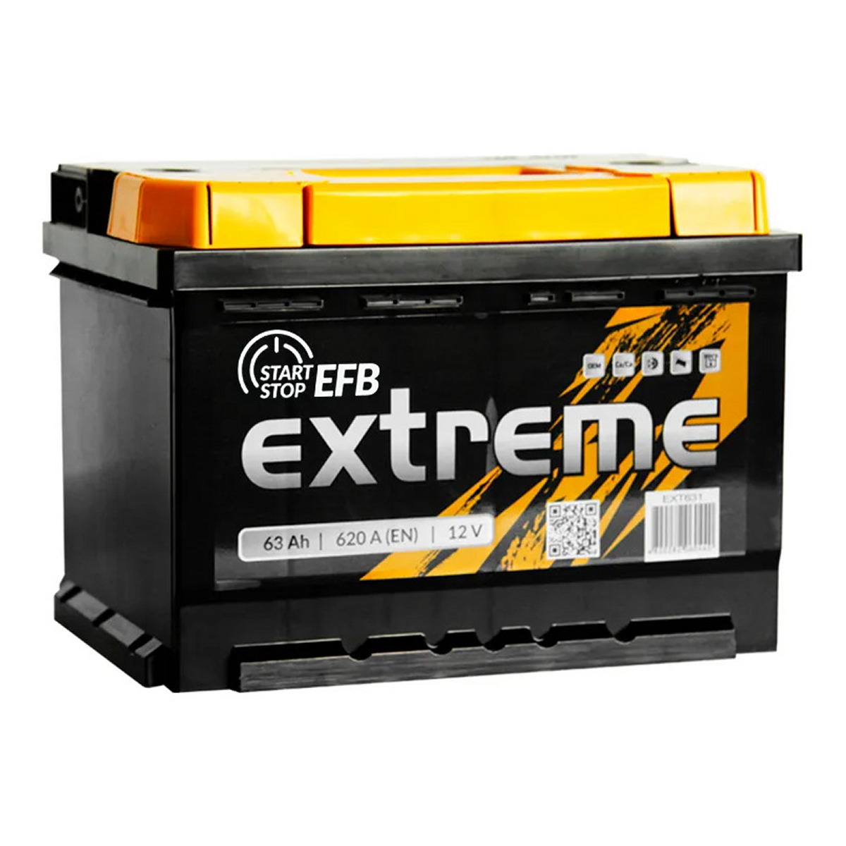 Акумуляторна батарея 63А АКБ EXTREME EFB (EEFB631) ЛІВ [+] 12V 63AH 620A 242*175*175 (6CT-63 A (1) EFB EXTREME) Extreme фото 3