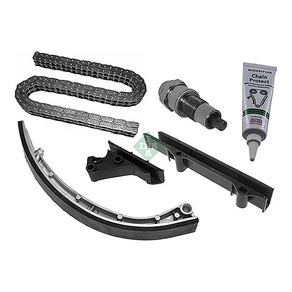 Комплект ланцюга ГРМ MB C-class (W202)/E-class (W210) 2.0-3.0 D 95-02 Schaeffler INA фото 11