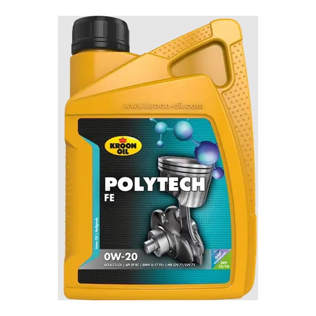 Олива моторна PolyTech FE 0W-20 1л 1 L BOTTLE KROON-OIL POLYTECH FE 0W-20 KROON OIL (37568) Kroon Oil фото 3