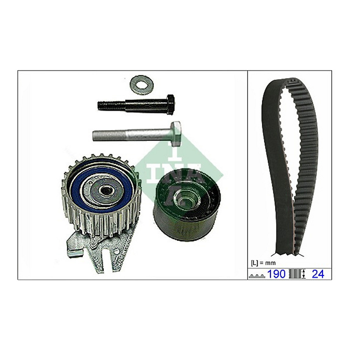 Комплект ГРМ Fiat Doblo Cargo JTD/Multijet (119/223), 11/00-, 74/77/88kw Schaeffler INA фото 11
