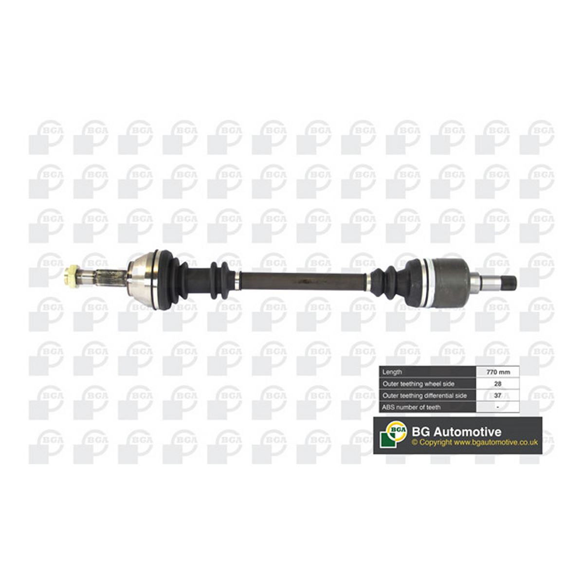 Піввісь CITROEN RELAY/JUMPER 2002-2007 BGA (DS6710L) BGA фото 3