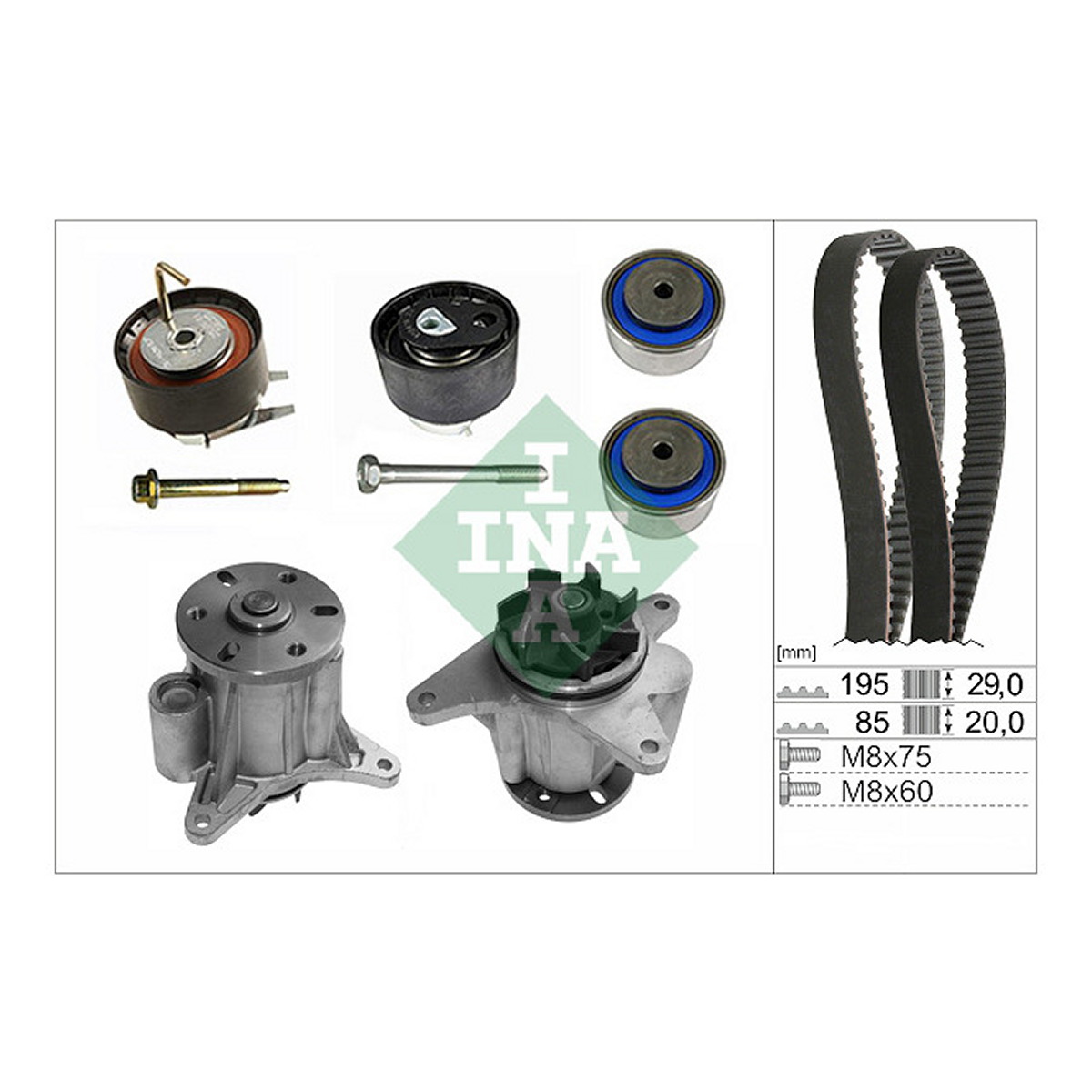 Комплект ГРМ (ремінь + ролик + водяний насос) JAGUAR S-TYPE II, XF I, XJ, LAND ROVER DISCOVERY III, DISCOVERY IV, RANGE ROVER SPORT I 2.7D 06.04-12.18 фото 2