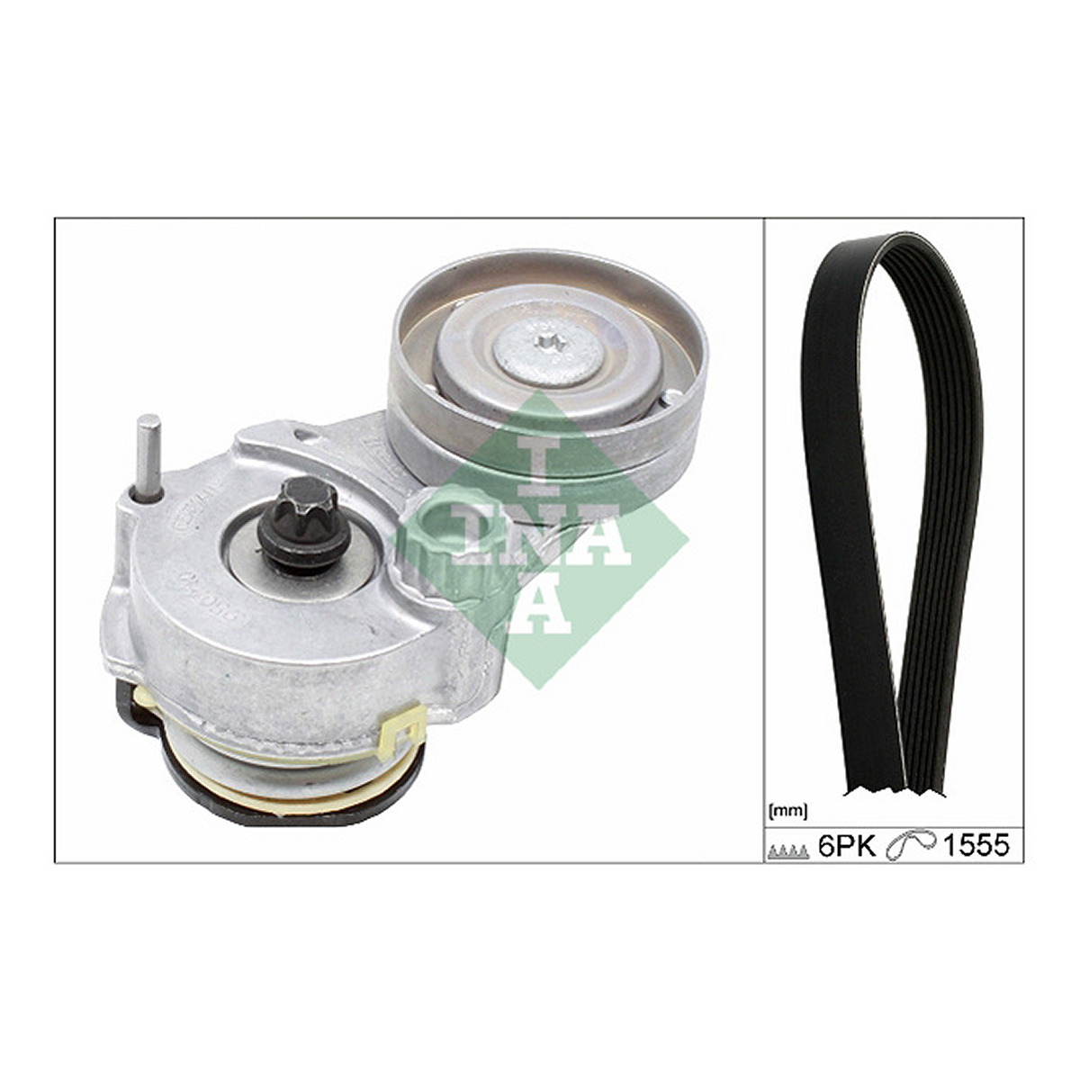 Комплект ременя генератора Chevrolet Cruze/Orlando/Opel Astra/Insignia 08- (6PK1555) Schaeffler INA фото 7