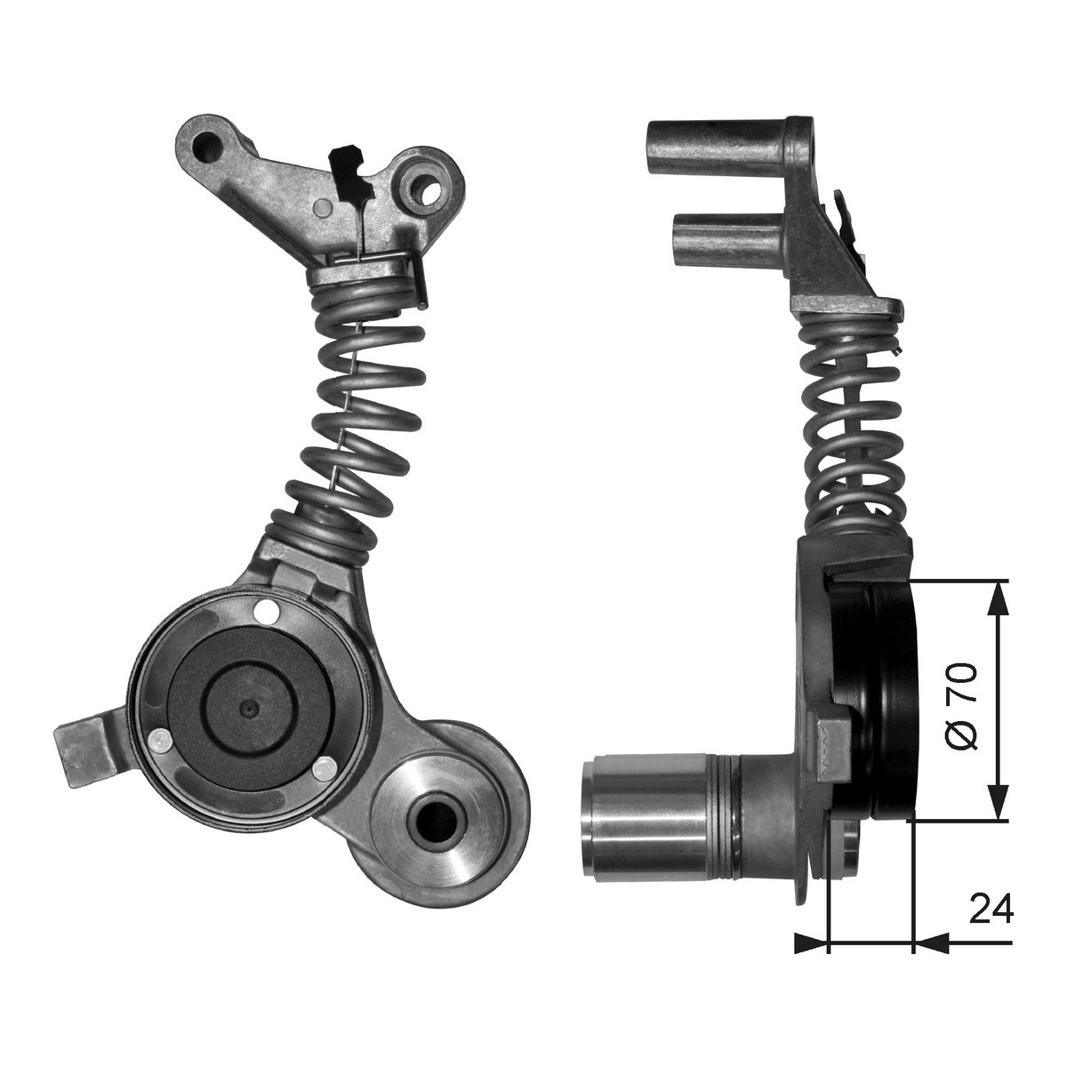 Роликовий модуль натягувача ременя AUDI A6 C6 (4F2) 3.0 QUATTRO/2004.04 - 2011.08 GATES (T38406) Gates фото 3