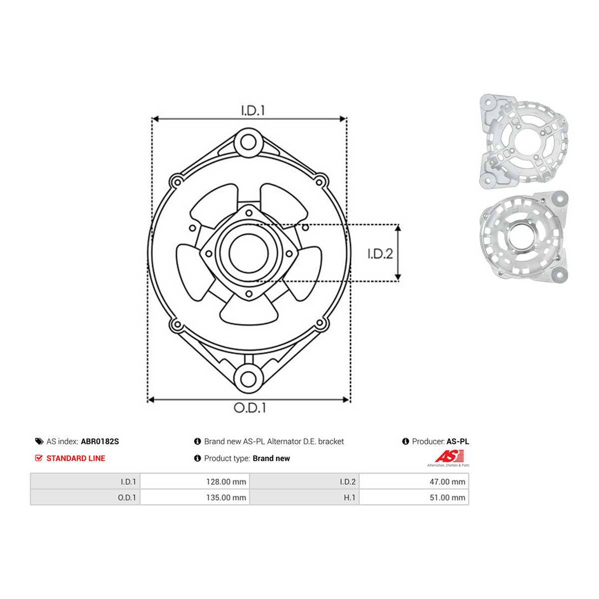 Кришка генератора ABR0182S | PL AS AS фото 3