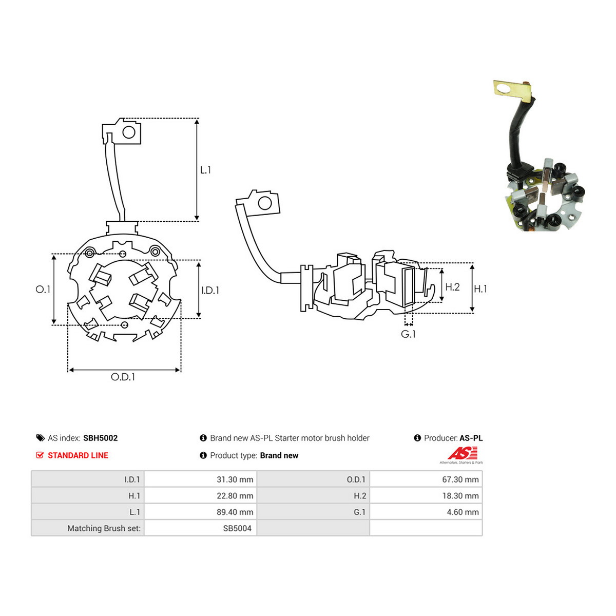 Щёткодержатель стартера Hyundai i10/i20/i30/ix20/Kia Rio 05-19 фото 6