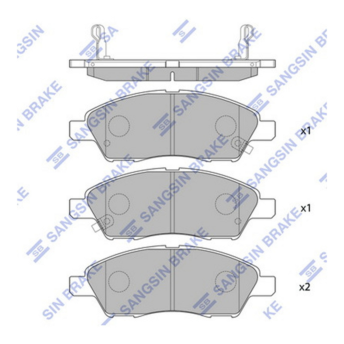Колодки гальмівні дискові NISSAN TIIDA ХЕТЧБЕК (C11) 1.6 2004.05-2014.12 HI-Q (SP2084) HI-Q фото 3