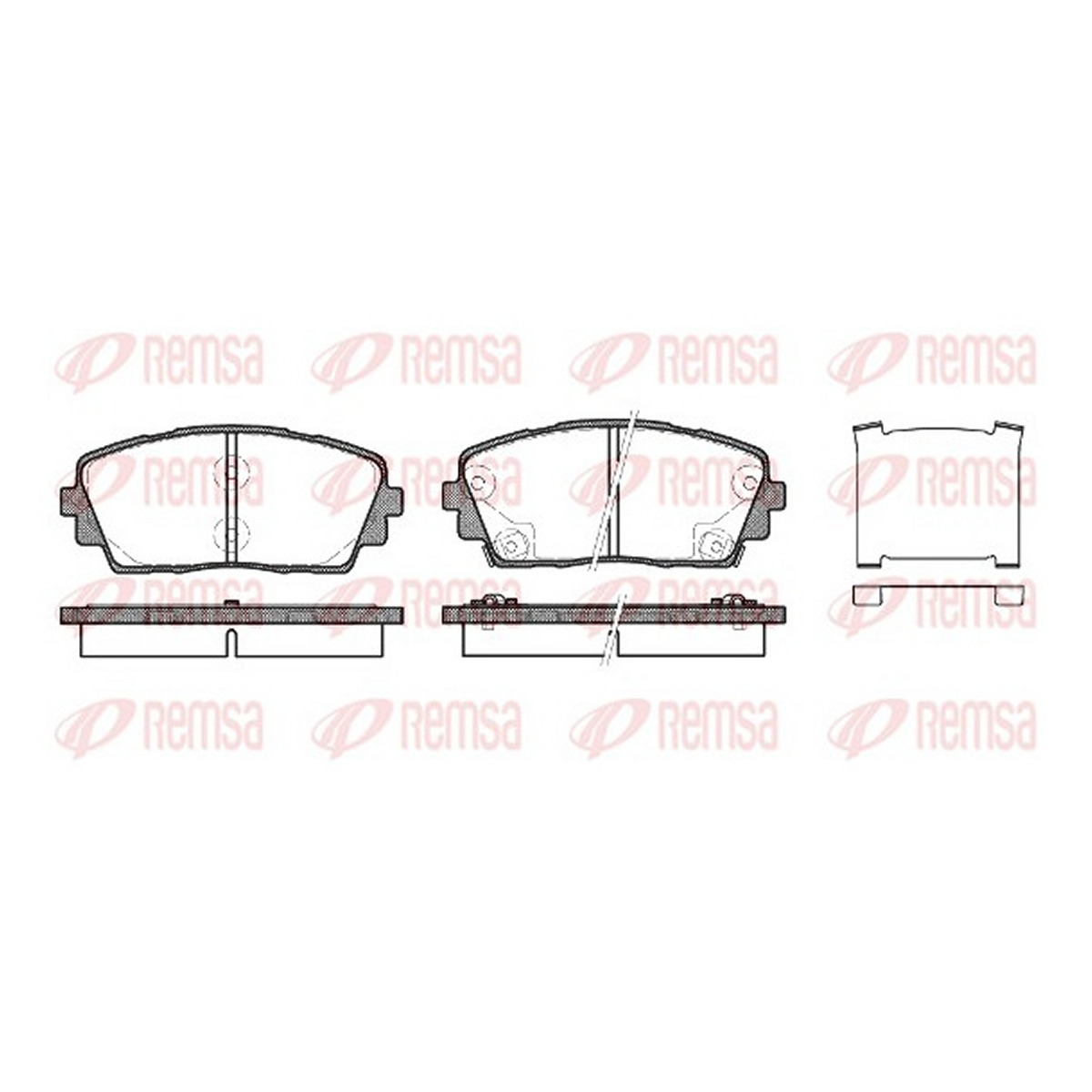 Колодки гальмівні дискові KIA PICANTO II (TA) 1.2 2011.05-2017.05 REMSA (1481.02) Remsa фото 3