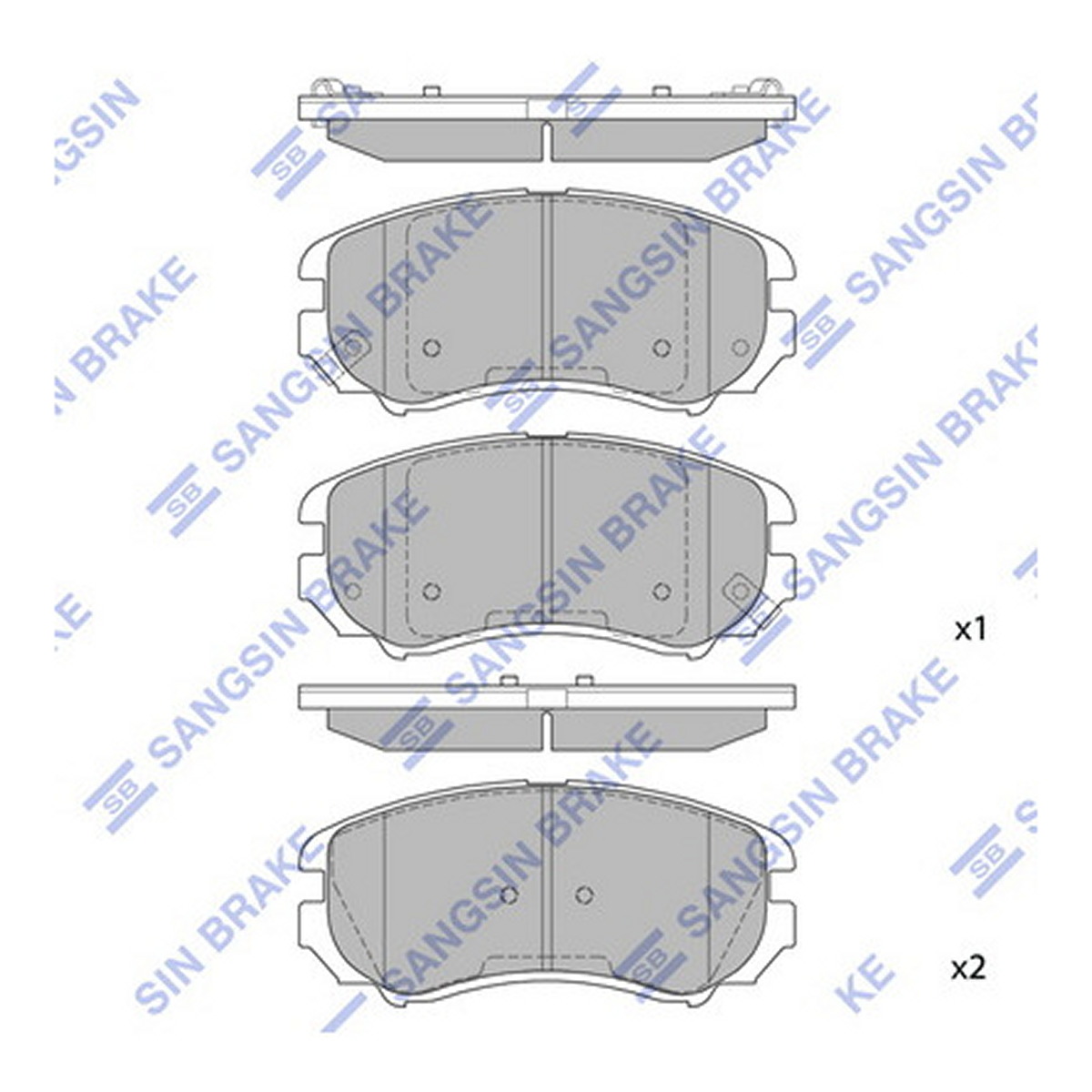 Колодки гальмівні дискові HYUNDAI TUCSON (JM) 2.0 2004.06- HI-Q (SP1202) HI-Q фото 3