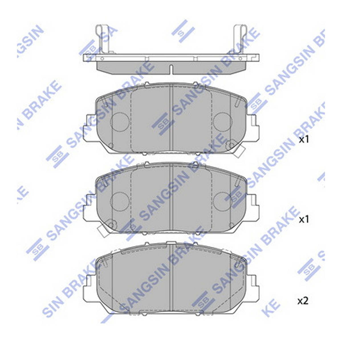 Колодки гальмівні дискові (комплект 4 шт) ACURA RDX 3.5 2012.01-2018.05 HI-Q (SP1789) HI-Q фото 5